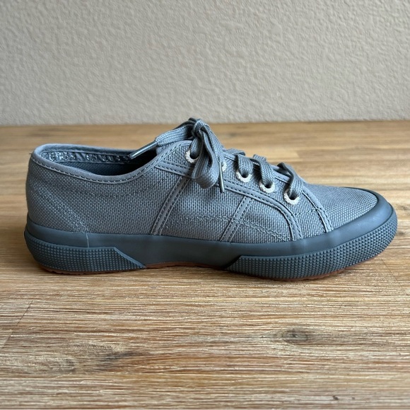 Superga 2750 Cotu Classic Sneakers Grey Size US Women 6.5 US Men 5 Lace Up Shoe - Picture 4 of 12